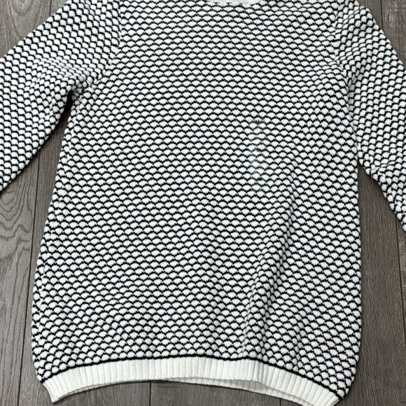 Karen Scott turtleneck sweater size medium new with tags black and white MEDIUM - Picture 3 of 5